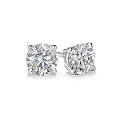 Classic Four Prong Round Diamond Studs