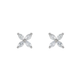 Marquise Diamond Cluster Earrings