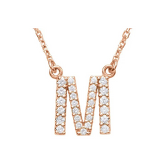 Pave Diamond Initial Necklace
