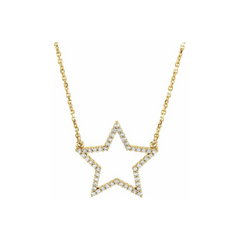 Pave Diamond Star Necklace