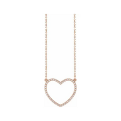 Large Pave Diamond Heart Necklace