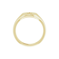 Diamond Starburst Signet Ring