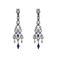 Odeon Diamond & Sapphire Chandelier Earrings