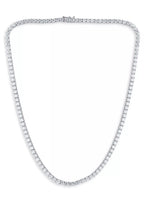 Essentials Four Prong Diamond Tennis Necklace