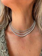 Essentials Four Prong Diamond Tennis Necklace