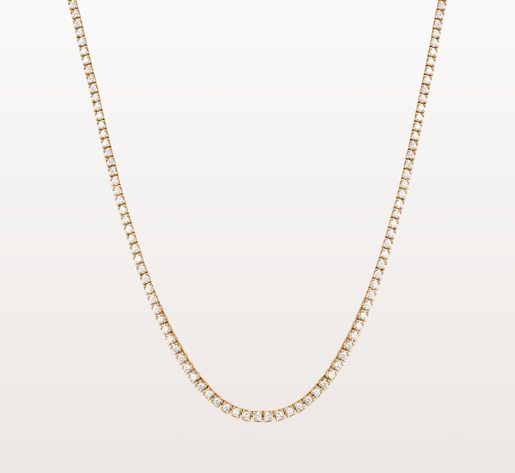 Essentials Four Prong Diamond Tennis Necklace