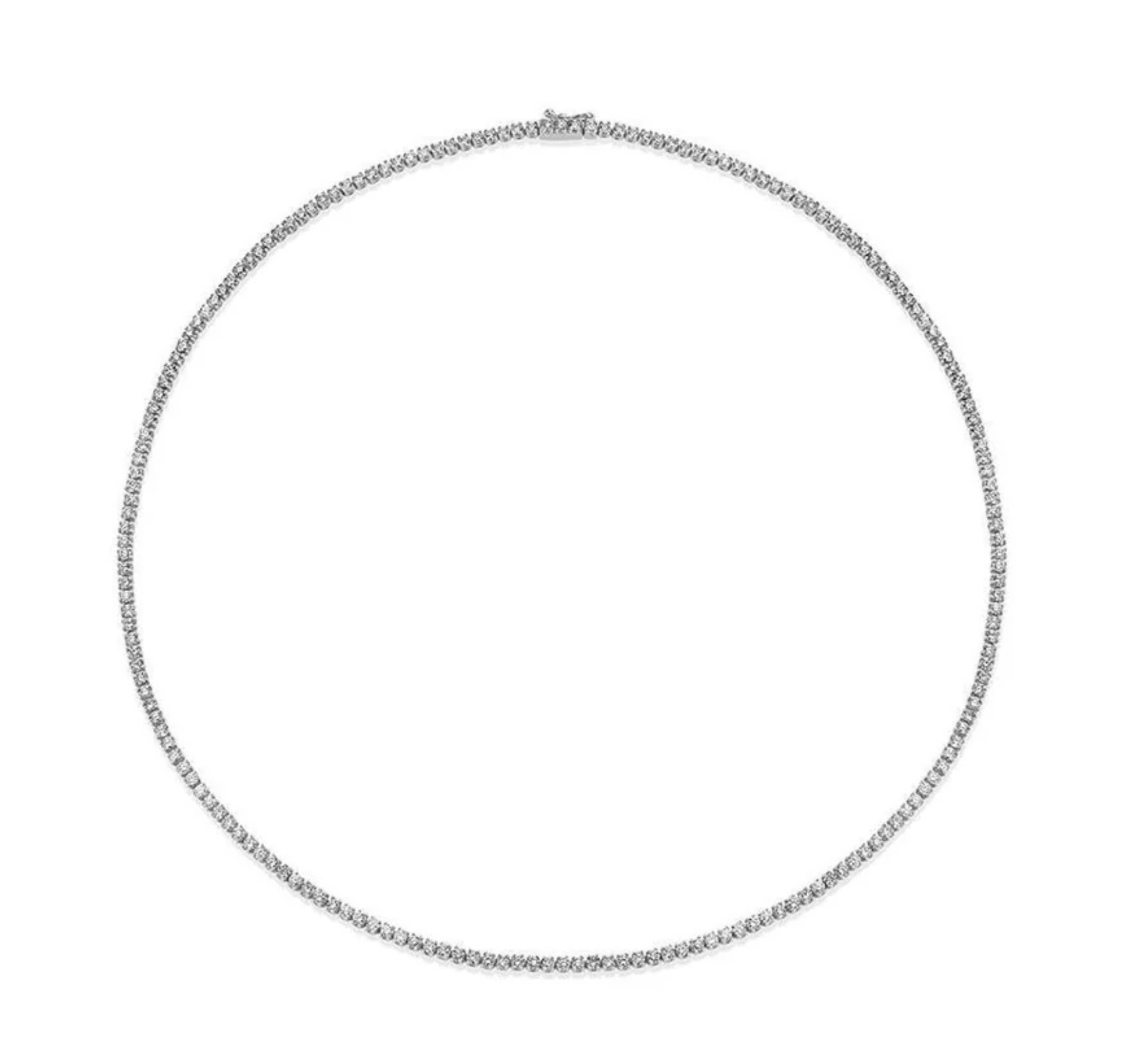 Essentials Four Prong Diamond Tennis Necklace