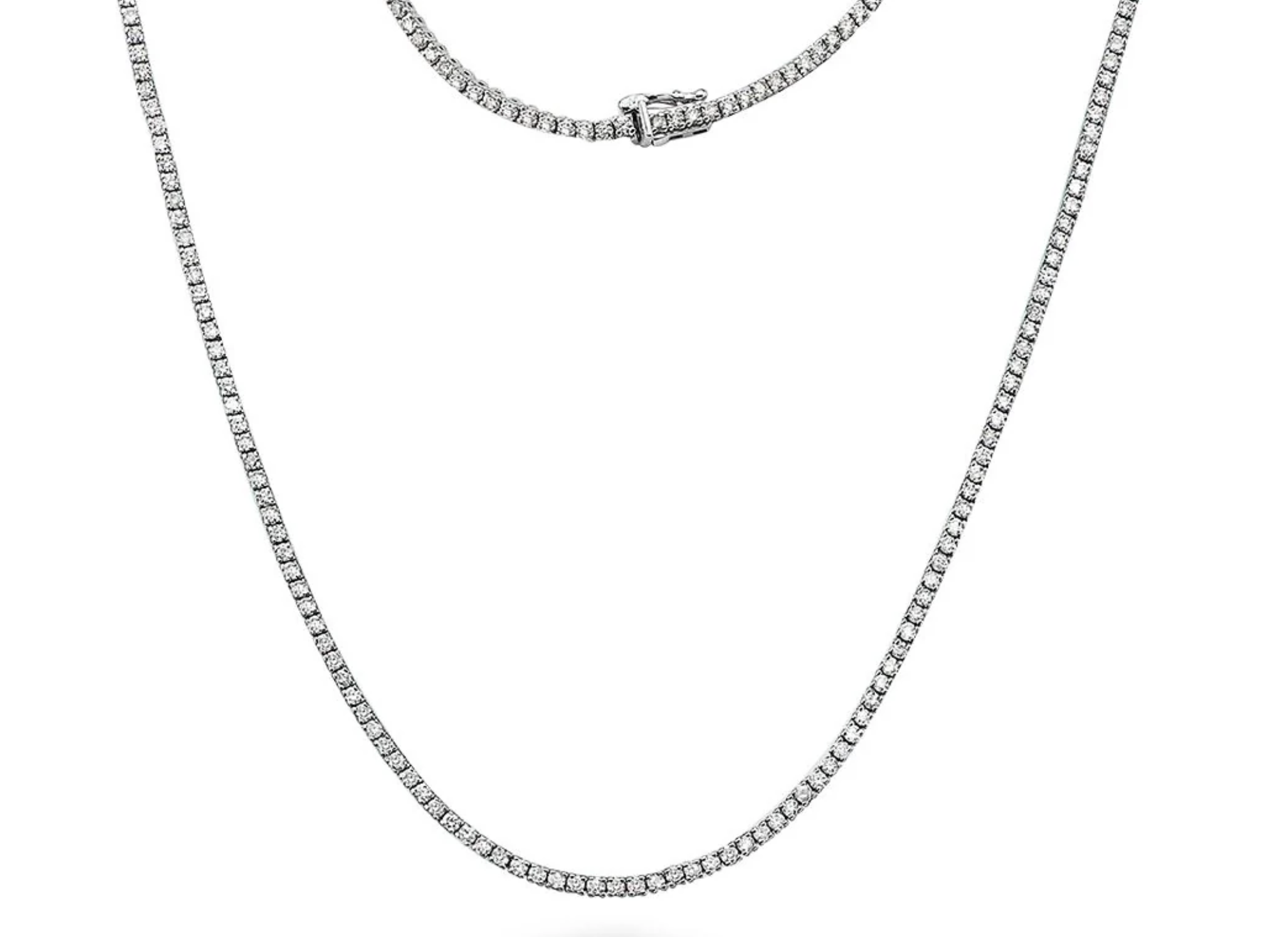 Essentials Four Prong Diamond Tennis Necklace