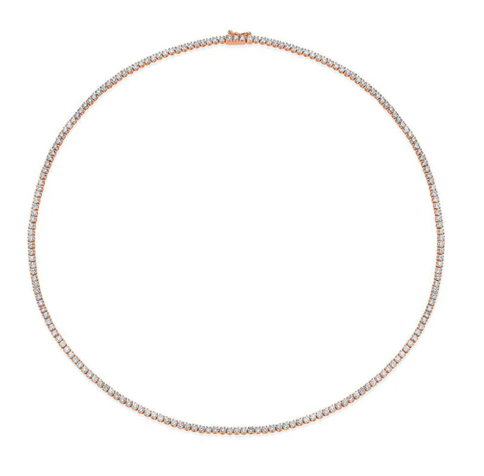 Essentials Four Prong Diamond Tennis Necklace Secondary image