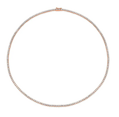 Essentials Four Prong Diamond Tennis Necklace
