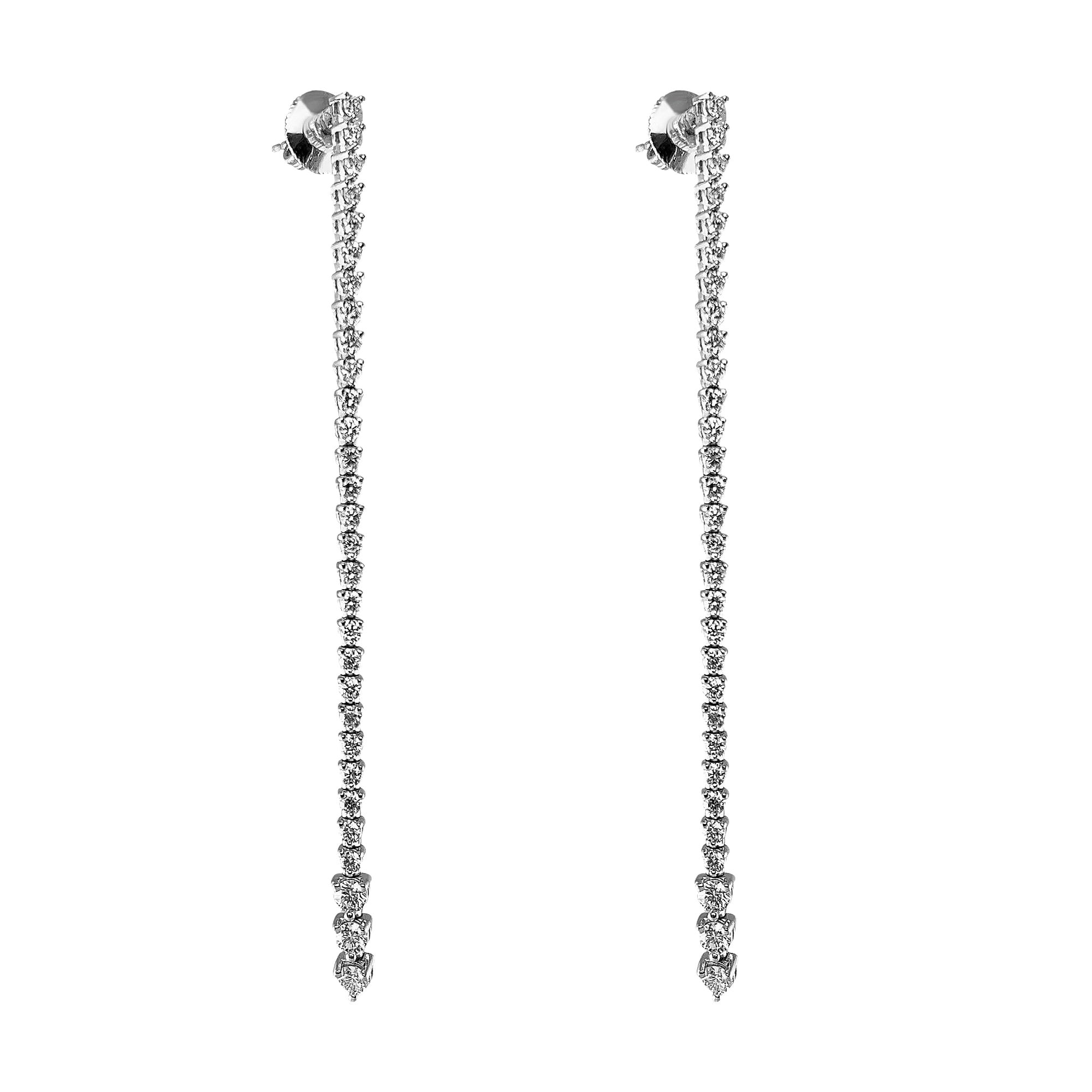 Essentials Graduated Diamond Line Earrings Secondary image