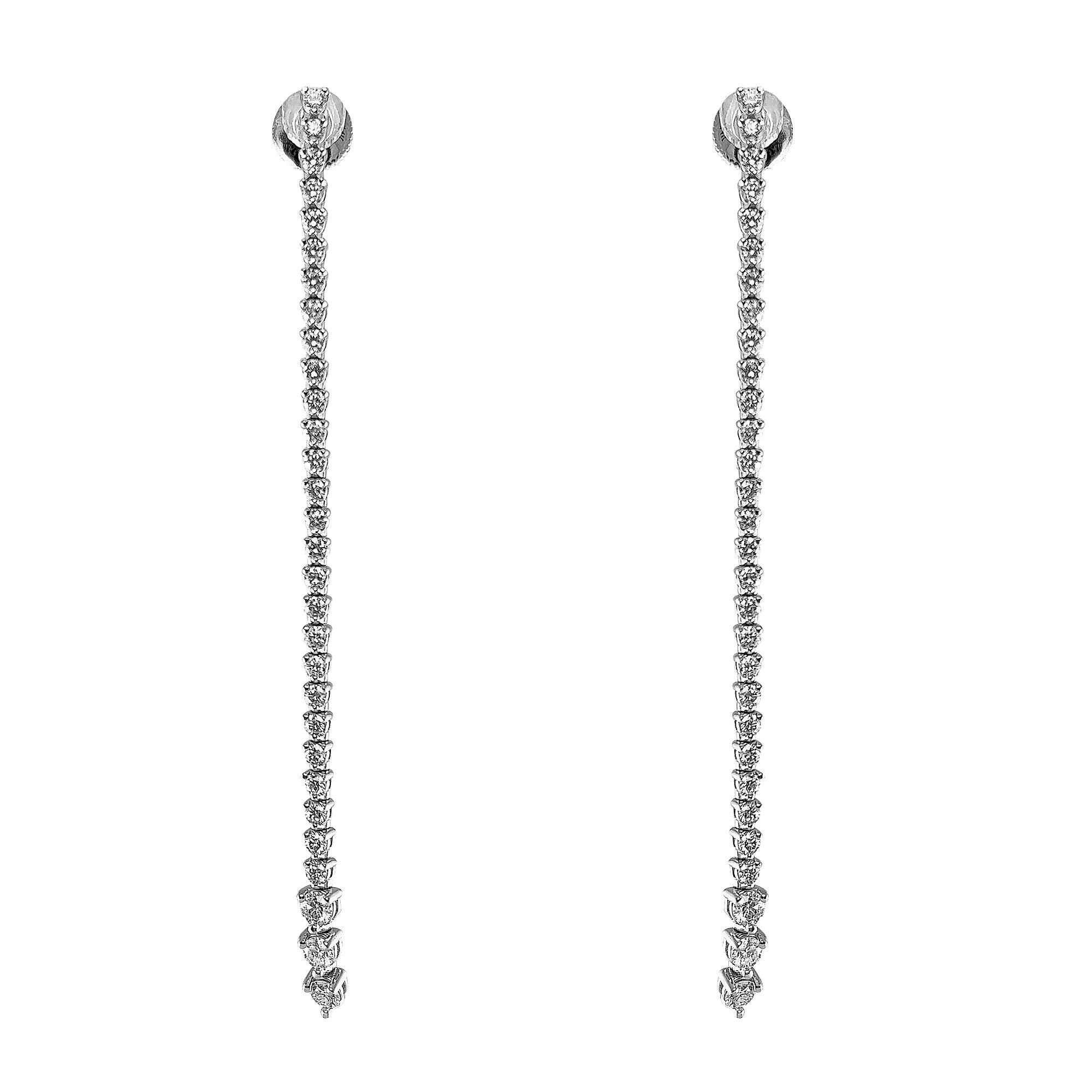Essentials Graduated Diamond Line Earrings Main image