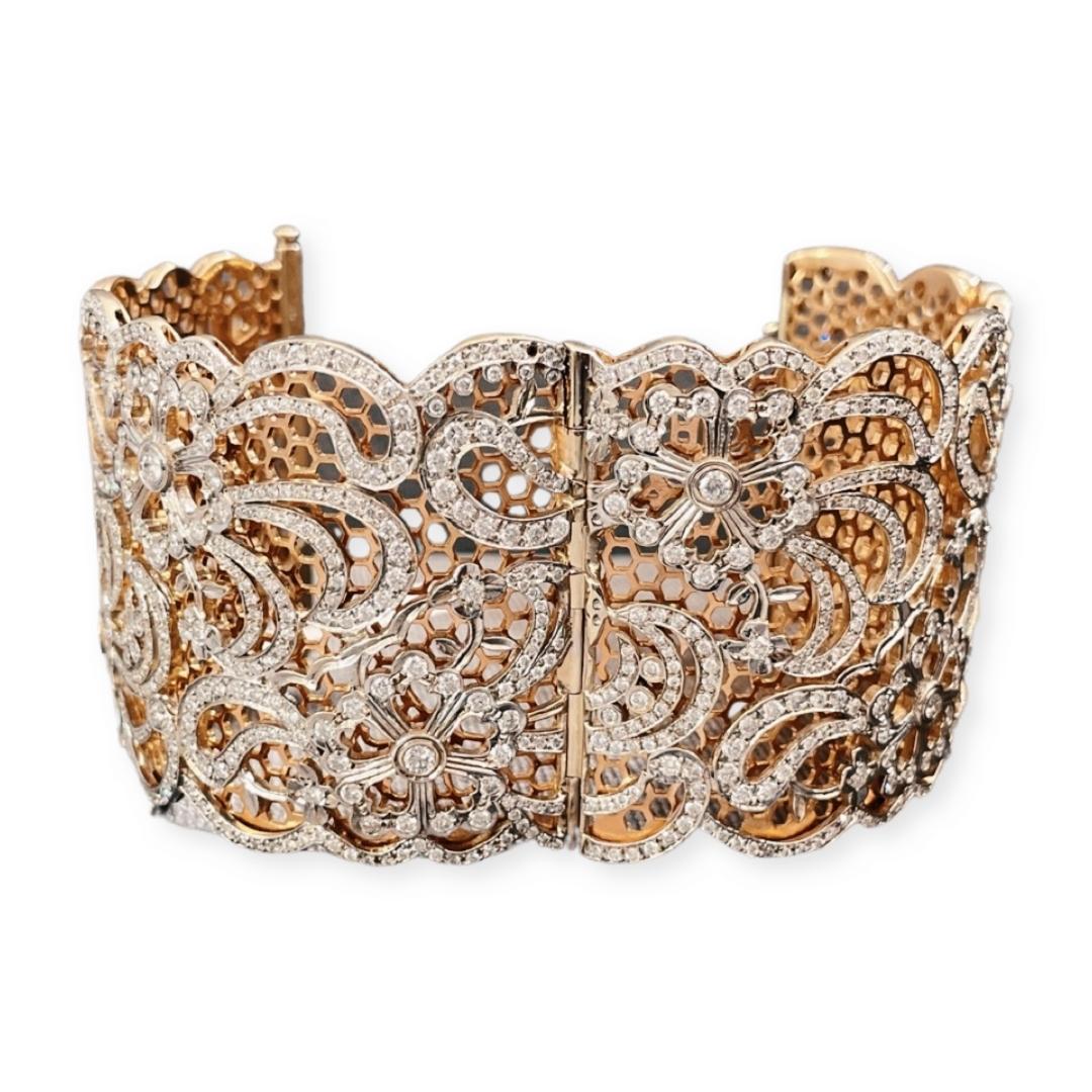 Art Deco Rose Gold Cuff Bracelet Secondary image