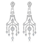 White Gold Chandelier Earrings with Diamonds