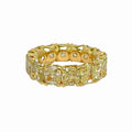 Radiant Fancy Yellow Diamond Eternity Band