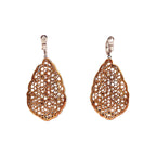 Filigree White Gold and Diamond Teardrop Earrings