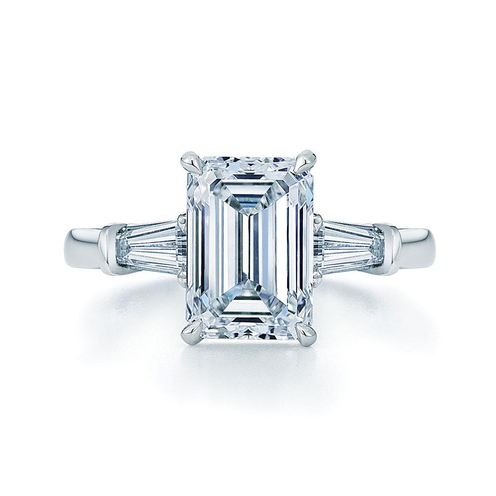 Classic Three Stone Diamond Engagement Ring Main image