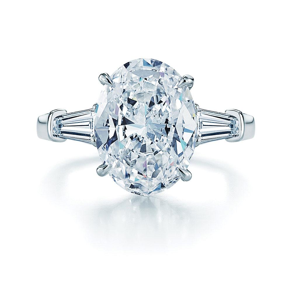 Classic Three Stone Diamond Engagement Ring Main image