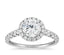 Pave Diamond Halo Engagement Ring