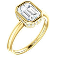 Bezel Set Diamond Engagement Ring Setting