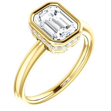 Bezel Set Diamond Engagement Ring Setting