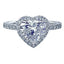 Heart Shape Pave Diamond Engagement Ring