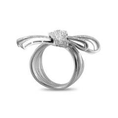 Bowtie White Gold and Diamond Rings