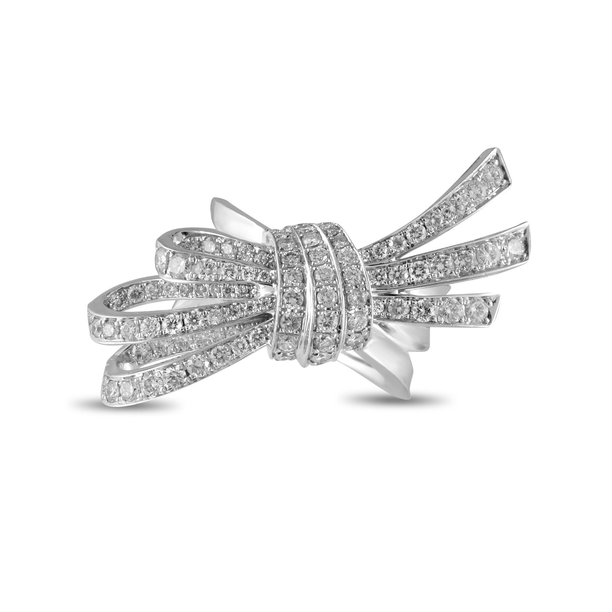 Bowtie White Gold and Diamond Rings Main image