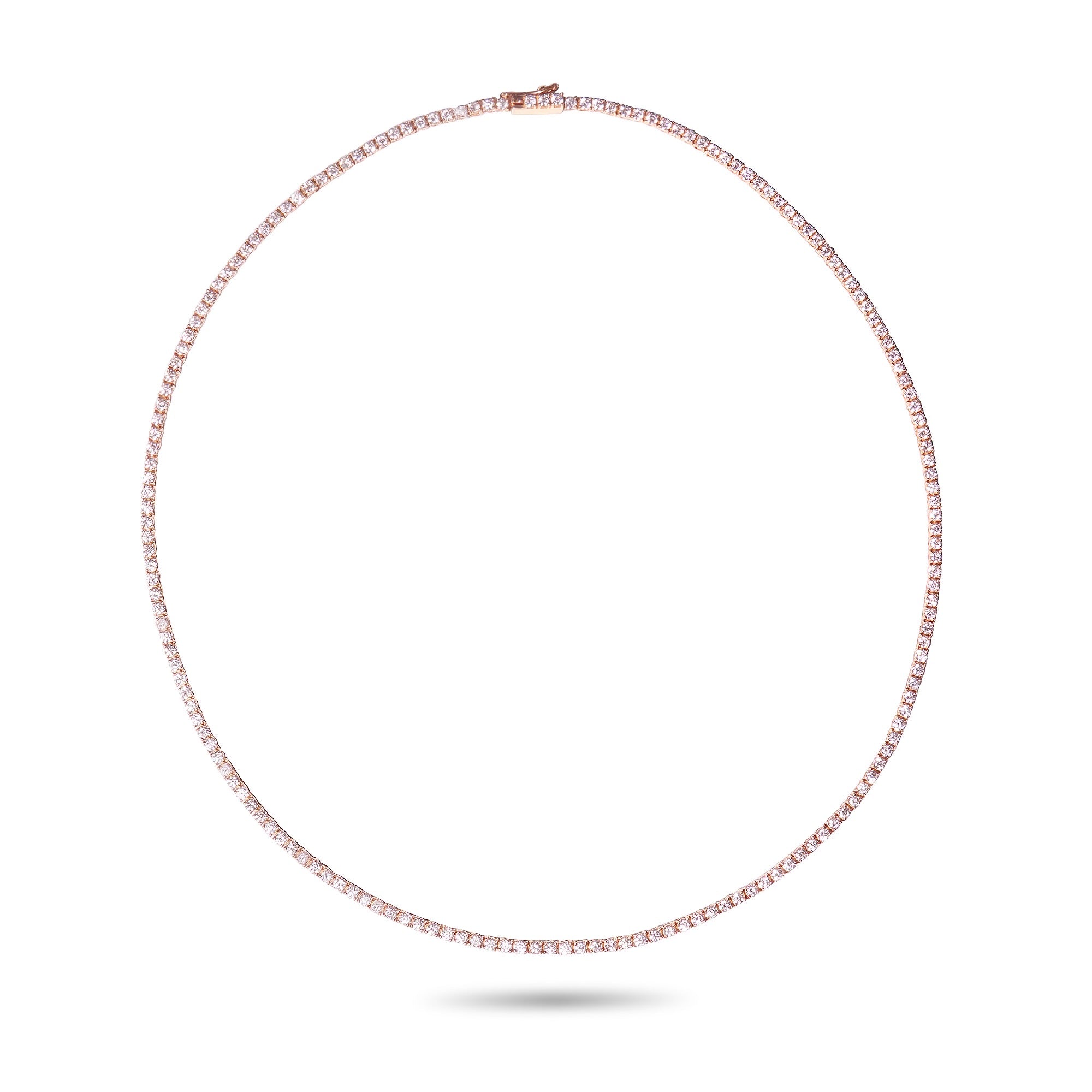 Rose Gold Tennis Necklace Main image