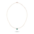 Pear Shaped Emerald Solitaire Necklace