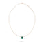 Pear Shaped Emerald Solitaire Necklace