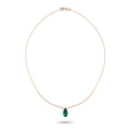 Pear Shaped Emerald Solitaire Necklace