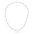 18k White Gold Diamond By The Yard Bezel Set Necklace