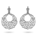 Diamond Drop Hoop Earrings