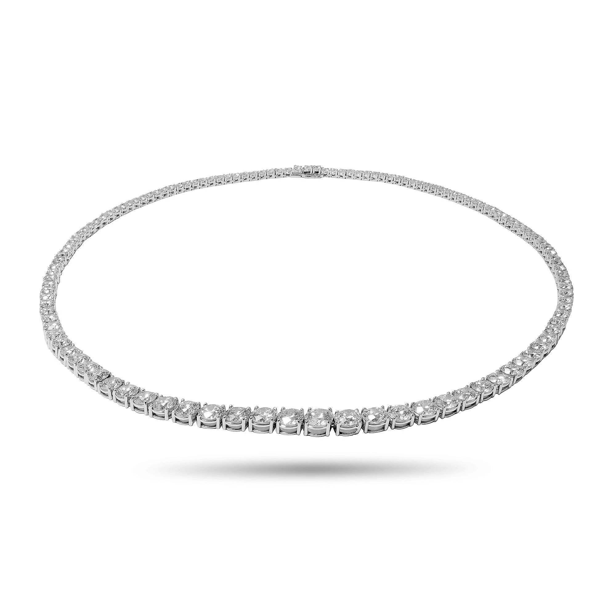 Graduated Diamond Tennis Necklace