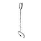 White Gold Dangle Cuff Earring