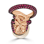 Rubies and Baroque Pearl Ring