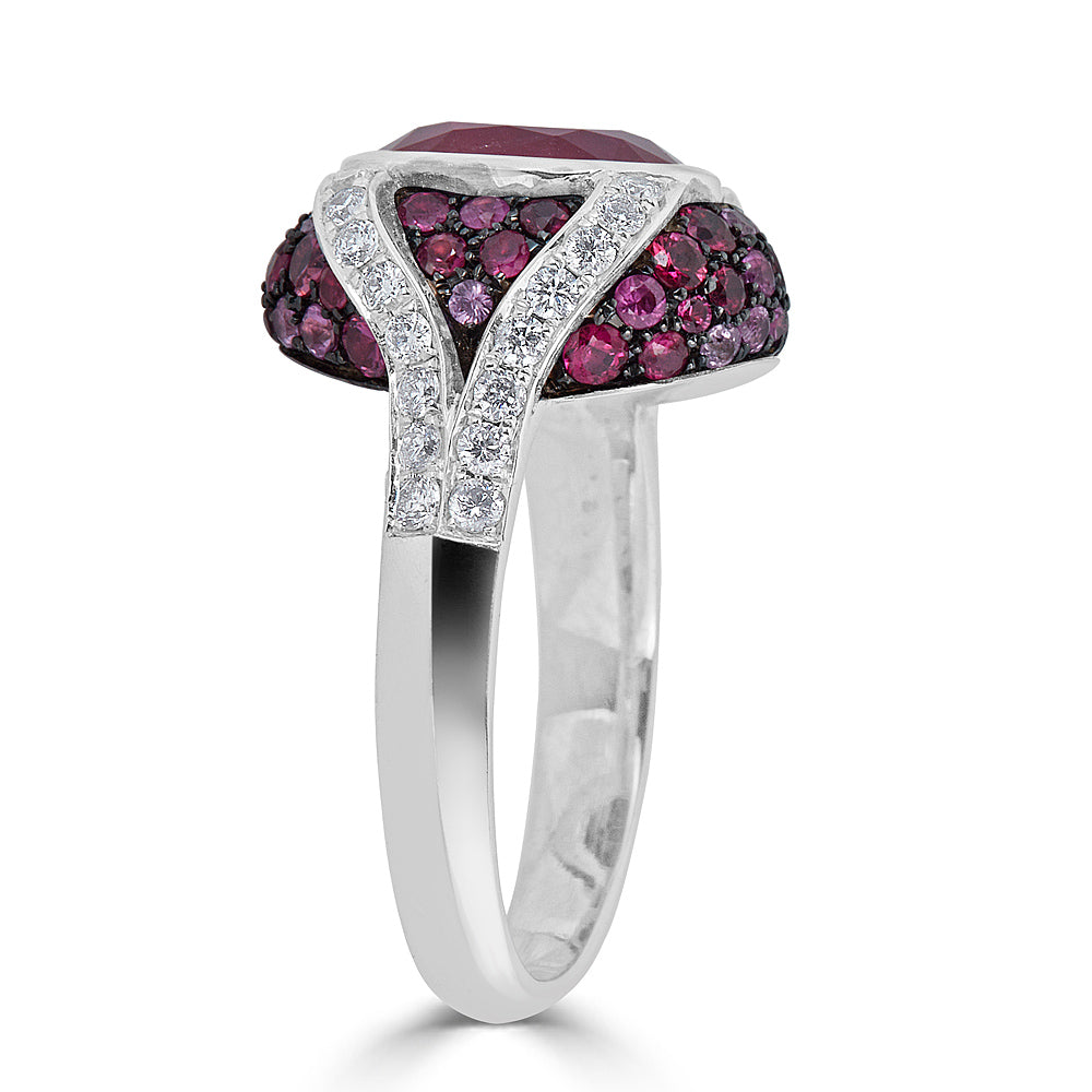 Ruby and Pink Sapphires Art Deco Ring Secondary image