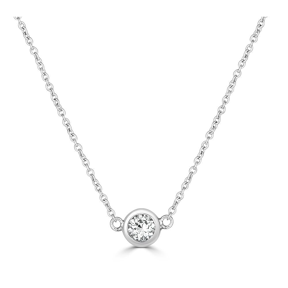 Solitaire Diamond Chain Necklace Main image