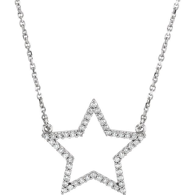 Pave Diamond Star Necklace