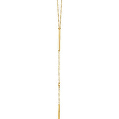Engravable Bar and Chain "Y" Necklace