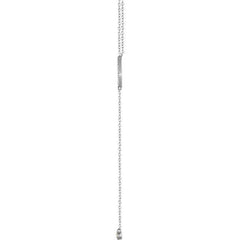 Pave Diamond Bar and Chain "Y" Necklace