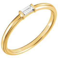 Baguette Diamond Stacking Ring