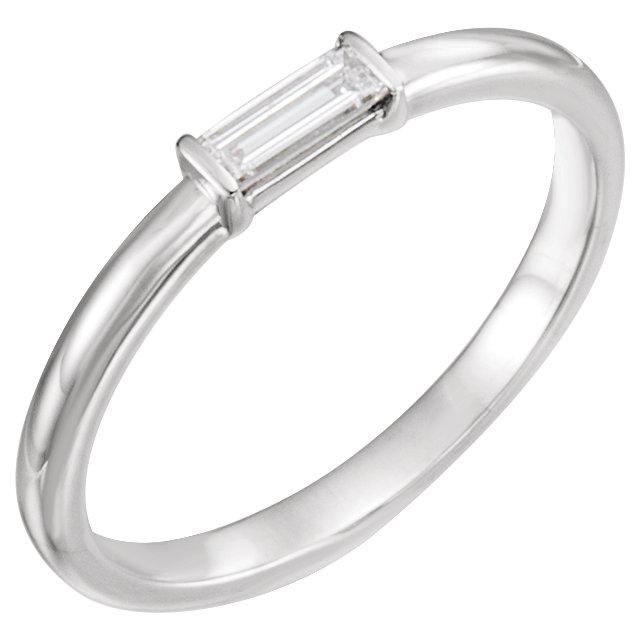 Baguette Diamond Stacking Ring