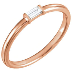 Baguette Diamond Stacking Ring