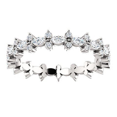 Marquis and Round Diamond Eternity Band
