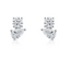Toi et Moi Pear and Round Diamond Studs