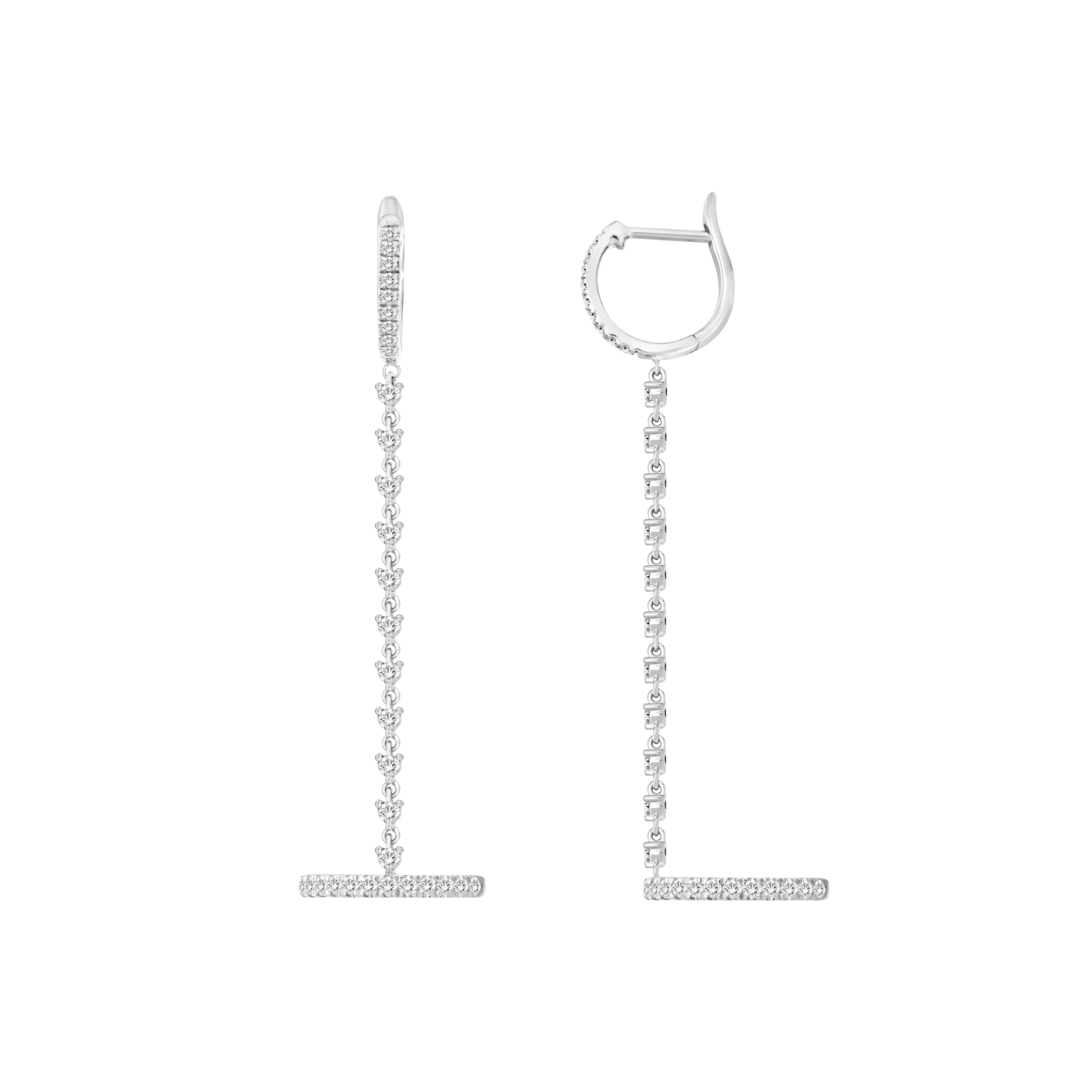 White Gold Dangle Cuff Earring Main image
