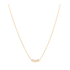 Three Stone Diamond Necklace