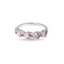 Pink Pear Shape Sapphires and Diamonds Ring
